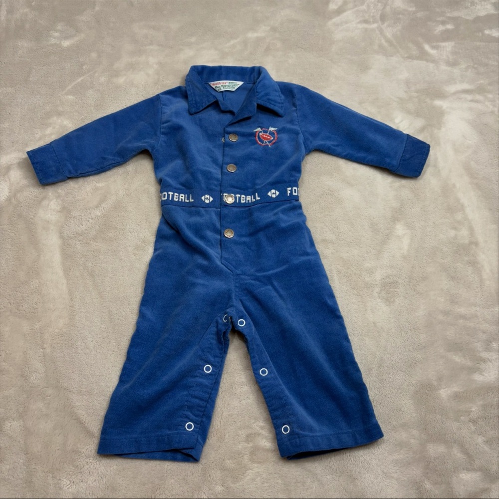 Health-tex Baby Toddler Boy 18 Months One Piece Vintage 70s 80s USA One Jumpsuit